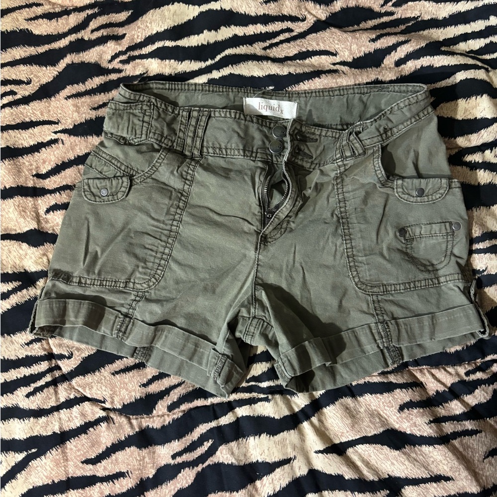Y2K Low-Rise Cargo Shorts